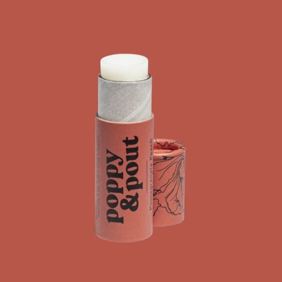 POMEGRANATE PEACH POPPY & POUT LIP BALM - Picture 1 of 7